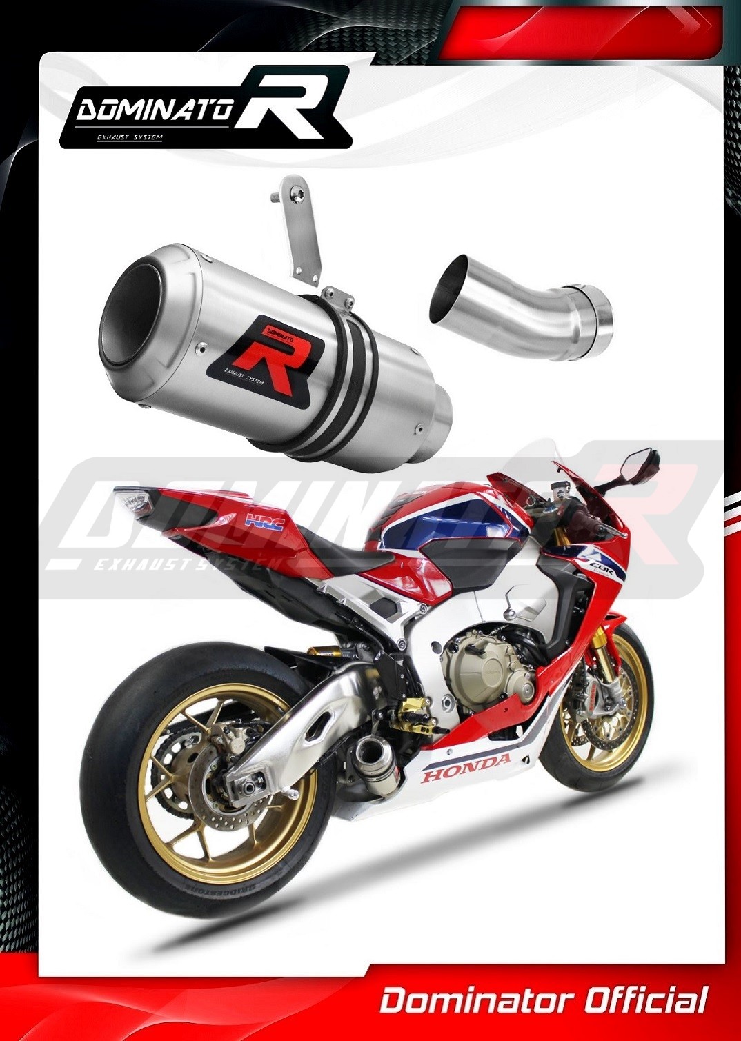 Silencieux D'échappement Dominator Pour Honda CBR 929/954 SC44 SC50 - Avec Db Killer