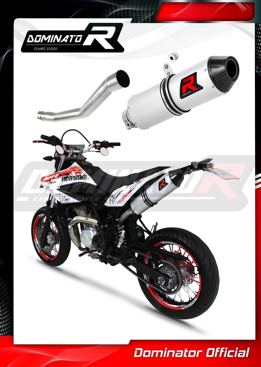Yamaha WR 125 R 2009 - 2014 Exhaust Silencer MX2 Exhaust silencer muffler  DOMINATOR