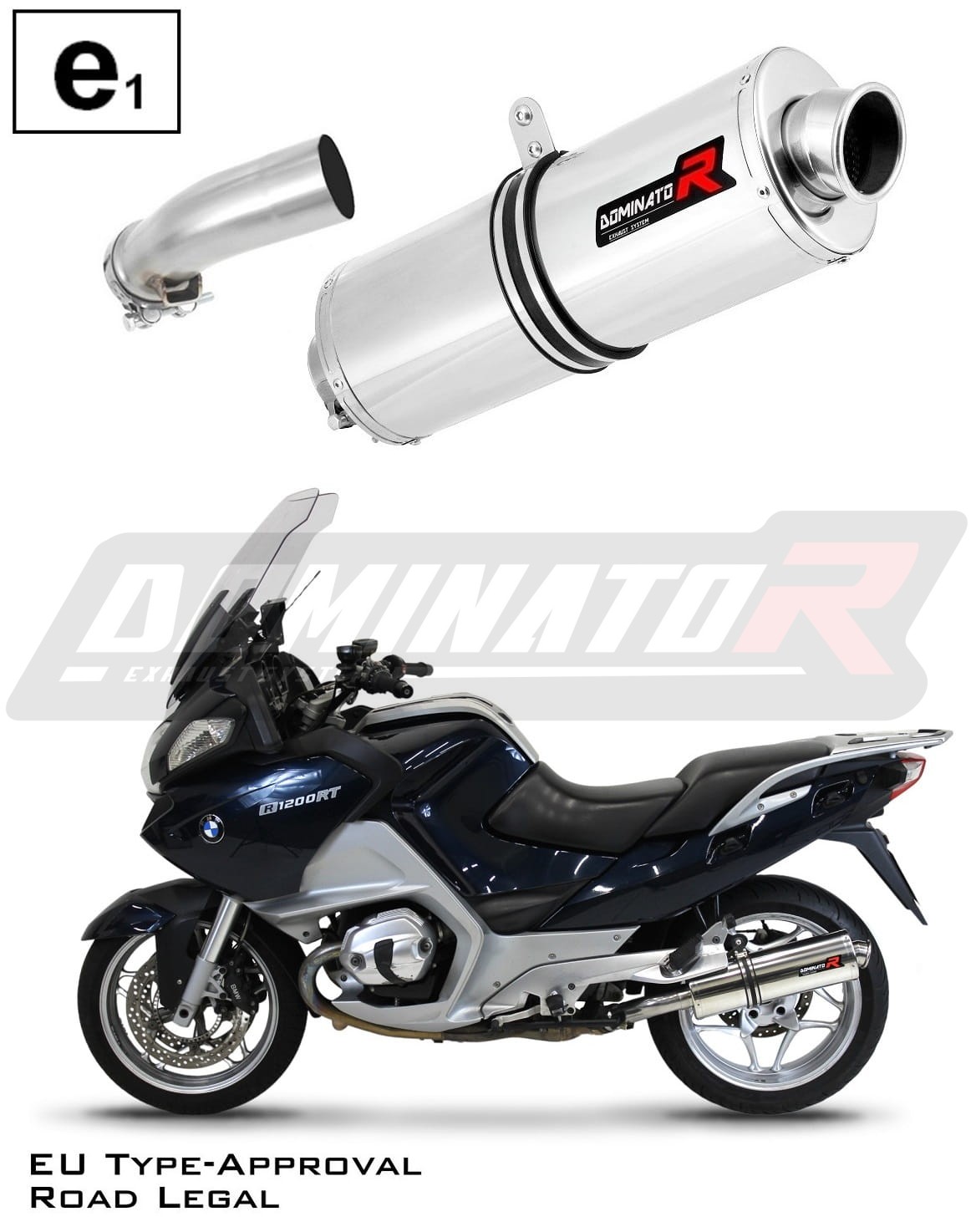 R1200RT EU Approved Exhaust Silencer OVAL 2010 - 2013 Exhaust silencer ...