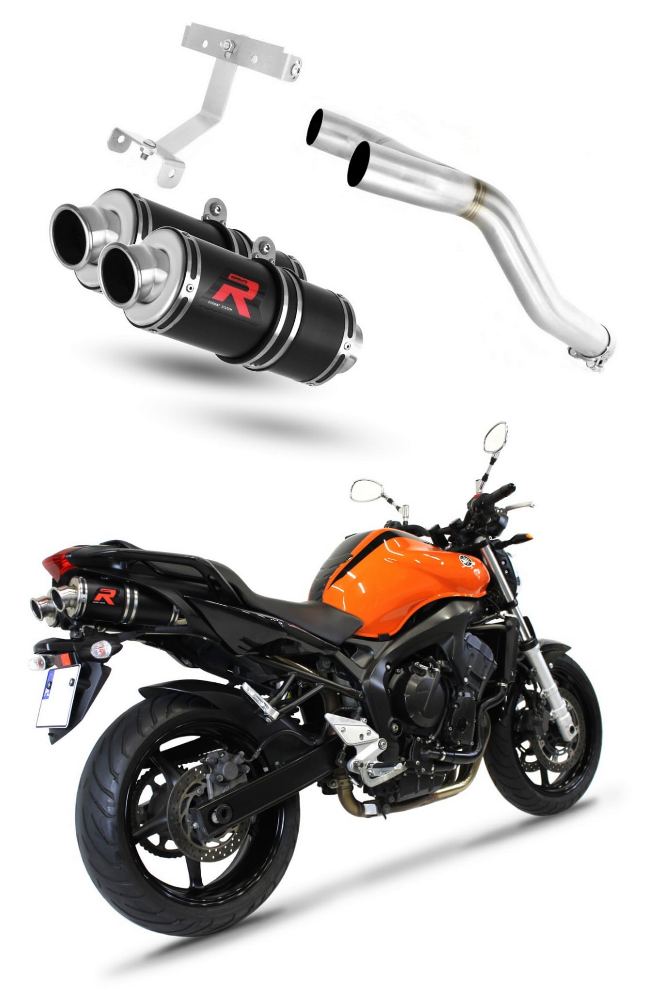 Amortisseur Arrière Réglable 600LBS Pour Yamaha FZ6 Fazer/S2 600 (2004-2008) - Ressort Et Azote, Longueur 260-320 Mm