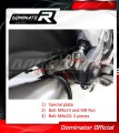 complete exhaust system with muffler DOMINATOR Full System HP3 fits to Honda CB 125 R 2018  2020 5