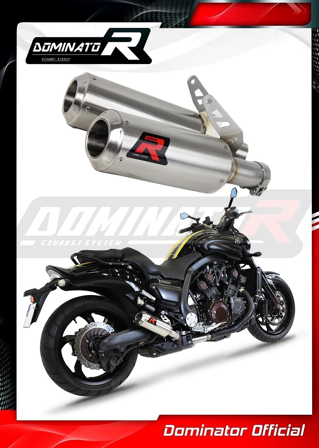 Yamaha V MAX 1700 2009 - 2019 Exhaust Silencer Muffler GP + dB