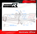 exhaust muffler DOMINATOR homologated road legal HP1 fits to YAMAHA FZ1 1000 FAZER 2006  2015 6