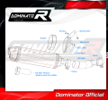 exhaust muffler DOMINATOR homologated road legal HP1 BLACK fits to FZ 8 N / FZ8 S FAZER 2010  2016