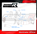 exhaust muffler DOMINATOR homologated road legal GP BLACK fits to FZ 8 N / FZ8 S FAZER 2010  2016