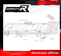 complete exhaust system with muffler DOMINATOR Full System HP3 fits to YAMAHA MT 09 2021  2023 5