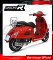 wydech tłumik DOMINATOR Okrągły pasujący do motocykla Piaggio Vespa GTS 125 2007 - 2012 3