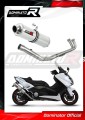 complete exhaust system with muffler DOMINATOR Full System ROUND fits to Yamaha XP 530 TMAX 2012  2016