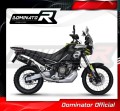 Aprilia Tuareg 660 2021 - 2022 EXHAUST Collector Manifold Full System Muffler Auspuff Sportauspuff Silencer Echappement Silencieux Scarico Scarichi Escape Wydech Tłumik HP6 BLACK Dominator Exhaust System 3