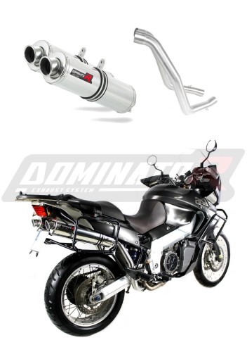 exhaust muffler DOMINATOR ROUND fits to Aprilia ETV 1000 Caponord 2001  2004 5