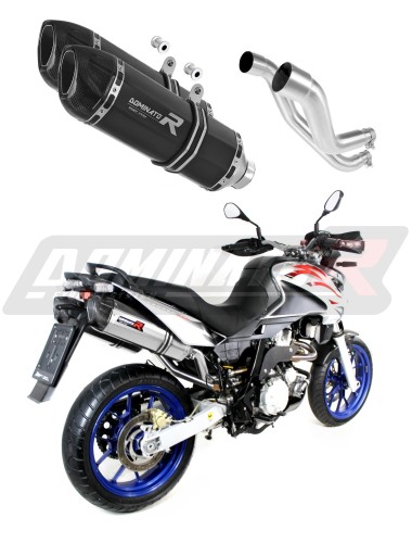 exhaust muffler DOMINATOR HP1 BLACK fits to Aprilia Pegaso 650 Strada 2007  2010 3