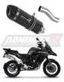 Benelli TRK 502 X 2018 - 2021 EXHAUST Muffler Auspuff Sportauspuff Silencer Echappement Silencieux Scarico Scarichi Escape Wydech Tłumik HP1 BLACK Dominator Exhaust System x