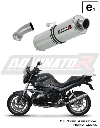 exhaust muffler DOMINATOR homologated road legal ROUND fits to BMW R1200R 2010  2014 6
