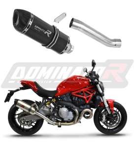 Ducati MONSTER 821 2018 - 2021 Exhaust Silencer Muffler HP1 BLACK + dB killer medium