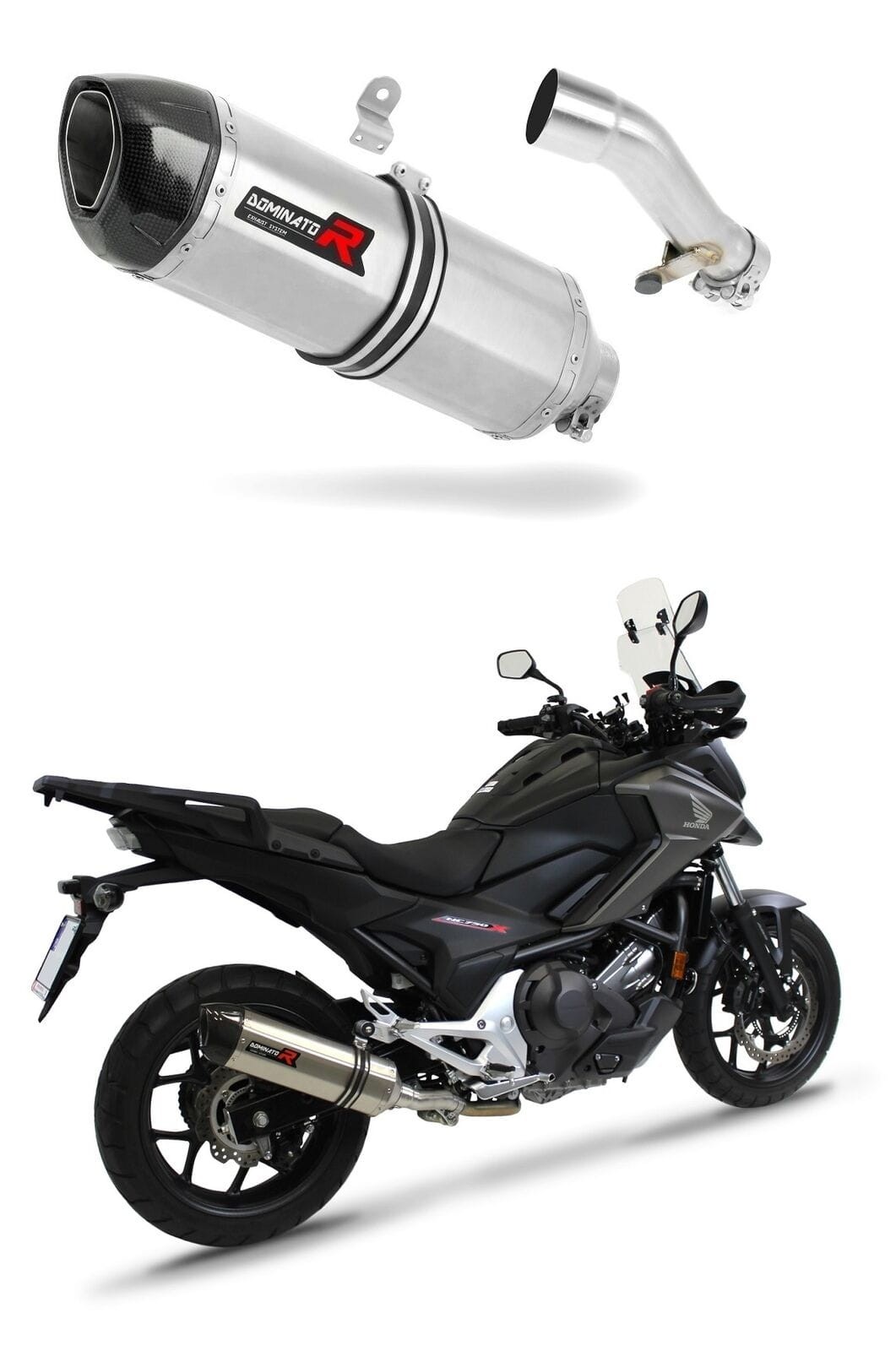 DLS Performance Stainless Steel Slip-On Exhaust Silencer For Honda NC700/NC750 X & S (2012-2022)