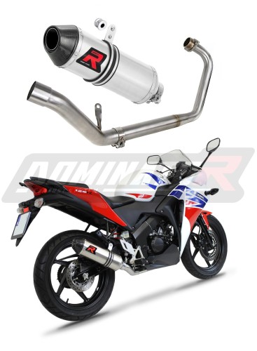CBR 125 R EXHAUST Honda Full System Muffler Auspuff Sportauspuff Silencer Echappement Silencieux Scarico Scarichi Escape Collector Manifold Wydech Tłumik HP3 2011 - 2018 DOMINATOR x
