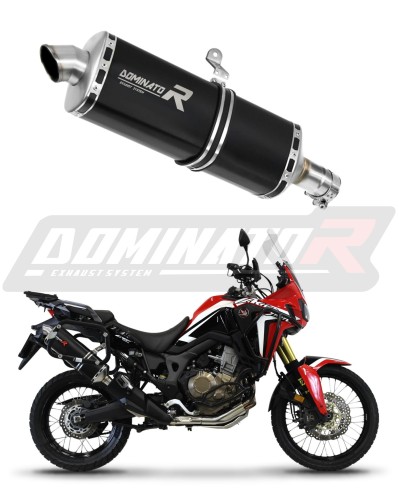 exhaust muffler DOMINATOR P7 BLACK fits to Honda CRF 1000L Africa Twin 2016  2019 6
