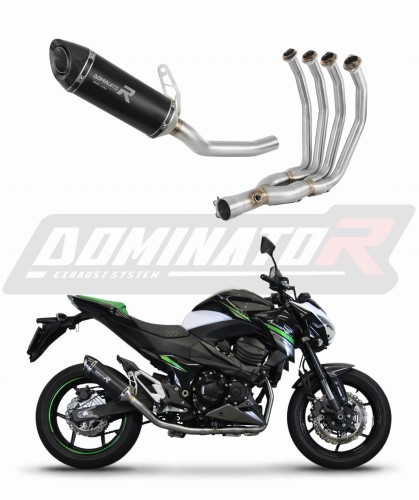 kompletny układ wydechowy z tłumikiem DOMINATOR Full System HP8 CZARNY pasujący do motocykla Kawasaki Z80