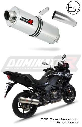 VERSYS 1000 Homologated Exhaust Kawasaki Muffler Auspuff Sportauspuff Silencer Echappement Silencieux Scarico Scarichi Escape Wydech Tłumik OVAL 2019 - 2021 Dominator x