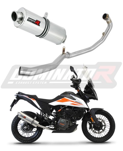 KTM 390 Adventure 2020 - 2021 EXHAUST Full System Muffler Auspuff Sportauspuff Silencer Echappement Silencieux Scarico Scarichi Escape Collector Manifold Wydech Tłumik OVAL DOMINATOR x