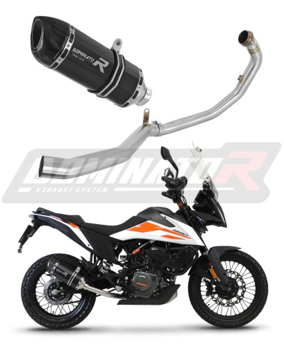 kompletny układ wydechowy z tłumikiem DOMINATOR Full System HP1 CZARNY pasujący do motocykla KTM 390 Adventure 2020 - 2023 5