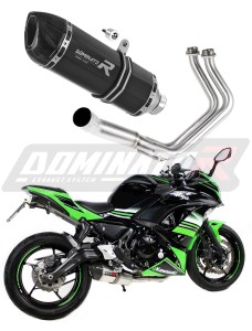 Kawasaki NINJA 650 2017 - 2022 Full Exhaust System Collector Silencer HP1 BLACK + dB killer medium