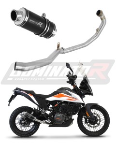 KTM 390 Adventure 2020 - 2024 Full Exhaust System Collector Silencer GP1 BLACK + dB killer medium