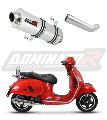 wydech tłumik DOMINATOR Owalny pasujący do motocykla Piaggio Vespa GTS 125 2007 - 2012 6