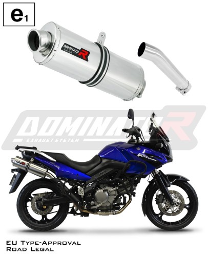 exhaust muffler DOMINATOR homologated road legal OVAL fits to DL 650 VSTROM 2004  2006 6