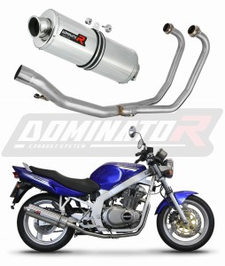Suzuki GS 500E 1989 - 2009 Full Exhaust System Collector Silencer OV + dB killer medium