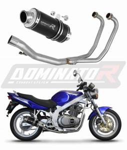 Suzuki GS 500E 1989 - 2009 Full Exhaust System Collector Silencer GP1 BLACK + dB killer medium