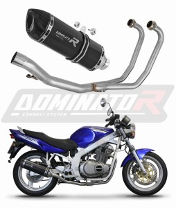 Suzuki GS 500E 1989 - 2009 Full Exhaust System Collector Silencer HP1 BLACK + dB killer medium