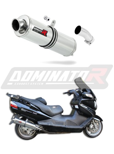 exhaust muffler DOMINATOR ROUND fits to Suzuki BURGMAN 650  2013  7