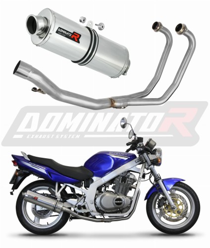 Suzuki GS 500F 2004 - 2014 EXHAUST Collector Manifold Full System Muffler Auspuff Sportauspuff Silencer Echappement Silencieux Scarico Scarichi Escape Wydech Tłumik OV Dominator Exhaust System x
