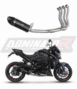 Suzuki GSX-S 1000 / F 2015 - 2020  Low Level Full Exhaust System Collector Silencer HP8 BLACK + dB killer medium