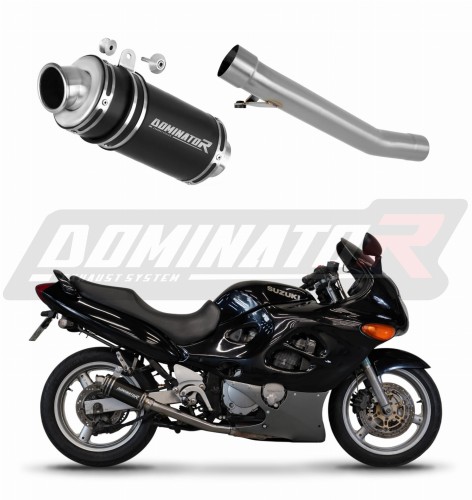 GSXF 750 EXHAUST Suzuki Muffler Auspuff Sportauspuff Silencer Echappement Silencieux Scarico Scarichi Escape Wydech Tłumik GP1 BLACK 1998 - 2006 Dominator x