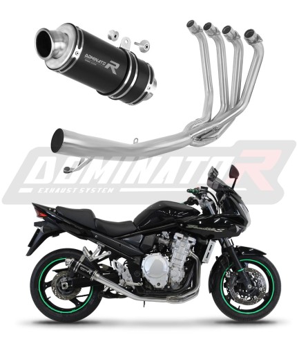complete exhaust system with muffler DOMINATOR Full System GP1 BLACK fits to Suzuki GSF 650 BANDIT N / S 2007  2016 7