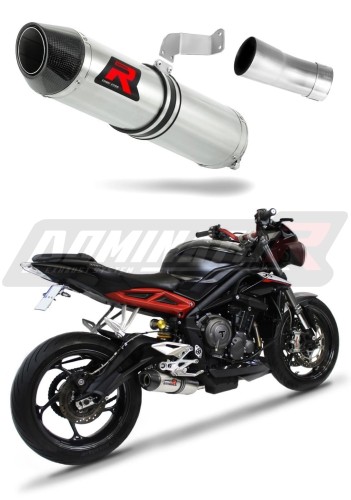 Street Triple 765 S R RS EXHAUST Triumph Muffler Auspuff Sportauspuff Silencer Echappement Silencieux Scarico Scarichi Escape Wydech Tłumik HP2 2017 - 2021 DOMINATOR x