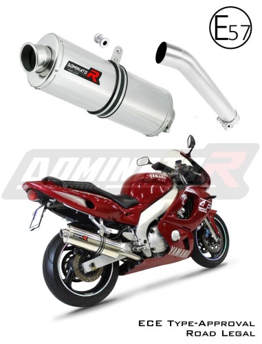 exhaust muffler DOMINATOR homologated road legal OVAL fits to YZF 600R Thundercat 1996  2006 8