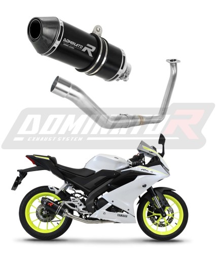 Yamaha YZF R125 2019 -2021 Full  Exhaust System  Muffler Auspuff Sportauspuff Silencer Echappement Silencieux Scarico Scarichi Escape Collector Manifold Wydech Tłumik  GP DOMINATOR x