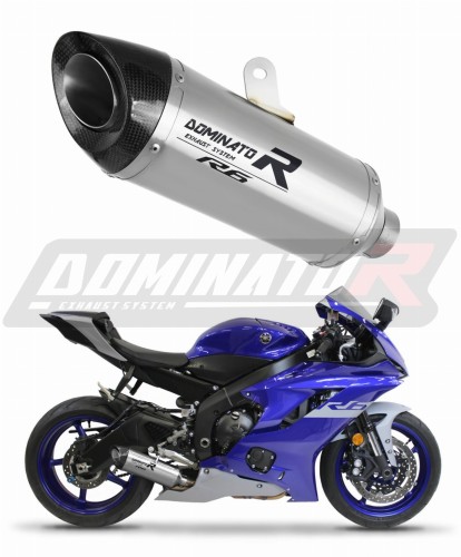 Yamaha YZF R6 2017 - 2022 EXHAUST Muffler Auspuff Sportauspuff Silencer Echappement Silencieux Scarico Scarichi Escape Wydech Tłumik Carbon End Cap HP8 DOMINATOR EXHAUST SYSTEM x