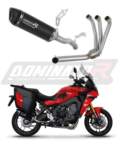 Yamaha Tracer 9 / GT 2021 - 2022 EXHAUST Collector Manifold Full System Muffler Auspuff Sportauspuff Silencer Echappement Silencieux Scarico Scarichi Escape Wydech Tłumik HP6 BLACK Dominator Exhaust System x
