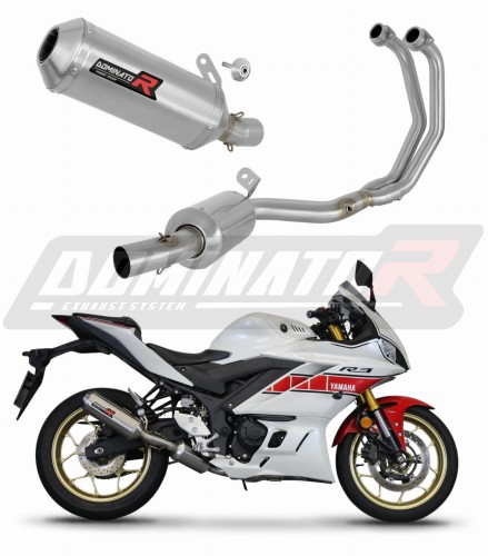 complete exhaust system with muffler DOMINATOR Full System OV G2 fits to Yamaha YZFR3 2019  2024 6