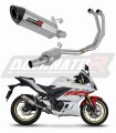 Yamaha YZF-R3 2022 Exhaust Muffler Manifold Collector Auspuff Sportauspuff Silencer Echappement Silencieux Scarico Marmitta Scarichi Escape Wydech Tłumik Kolektor HP8 DOMINATOR Full Exhaust System EX x