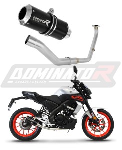 Yamaha MT 125 2021 - 2024 Full Exhaust System Collector Silencer GP BLACK + dB killer medium
