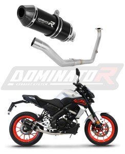 Yamaha MT 125 2021 - 2024 Full Exhaust System Collector Silencer HP3 BLACK + dB killer medium