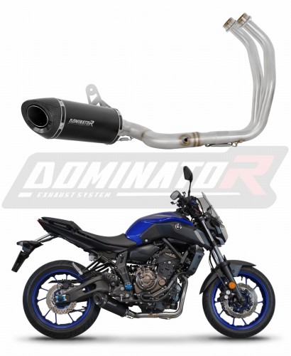 Yamaha MT 07 TRACER 2016 - 2019 EXHAUST Collector Manifold Full System Muffler Auspuff Sportauspuff Silencer Echappement Silencieux Scarico Scarichi Escape Wydech Tłumik HP8 BLACK Dominator Exhaust System x