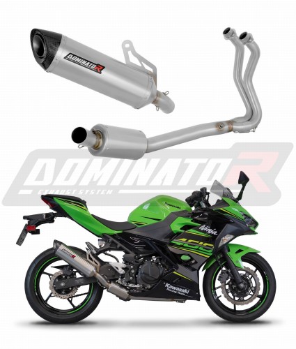 Kawasaki NINJA 400 2018-2023 EXHAUST Collector Manifold Full System Muffler Auspuff Sportauspuff Silencer Echappement Silencieux Scarico Scarichi Escape Wydech Tłumik HP8 Dominator Exhaust System x
