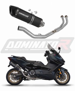 Yamaha XP 560 T-MAX 2020 - 2024 Full Exhaust System Collector Silencer HP6 BLACK + dB killer