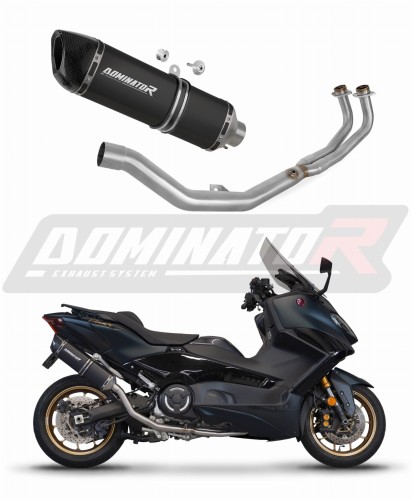 complete exhaust system with muffler DOMINATOR Full System HP6 BLACK fits to Yamaha XP 560 TMAX 2020  2024 6